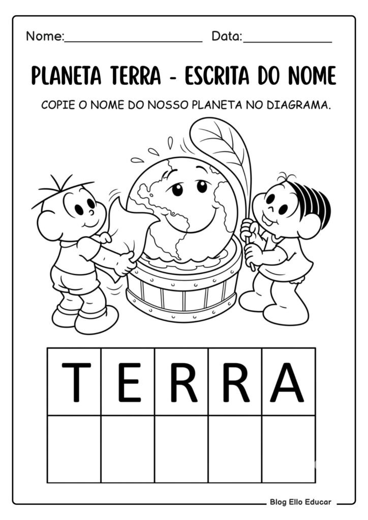 Atividades sobre a Terra Educação Infantil