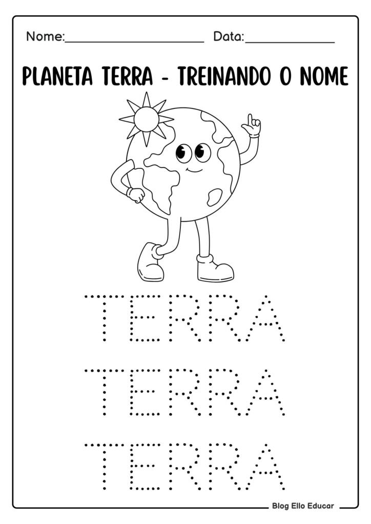 Atividades sobre a Terra Educação Infantil