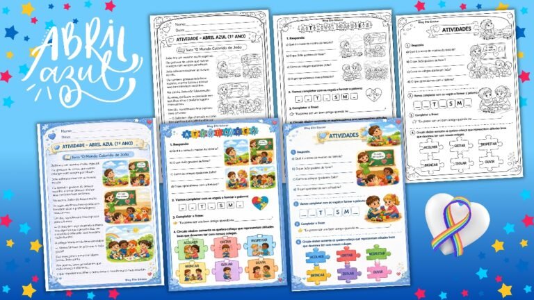 Atividades sobre o Abril Azul 1° ano