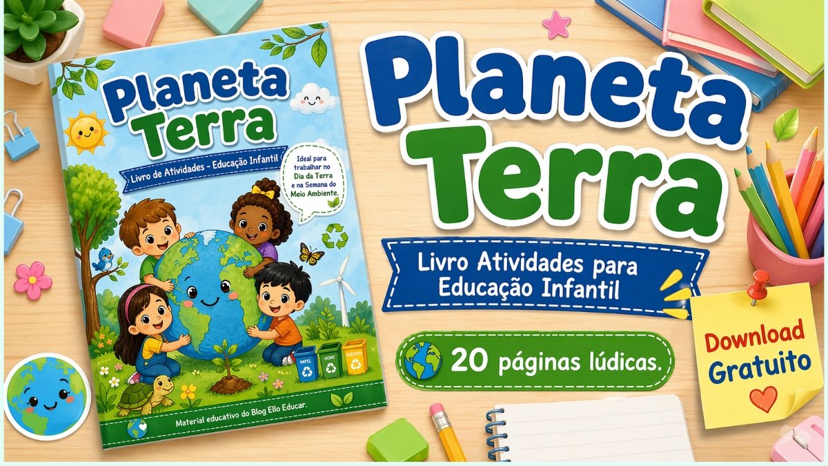 Atividades sobre a Terra para Educação Infantil: Livro gratuito em PDF (20 páginas)
