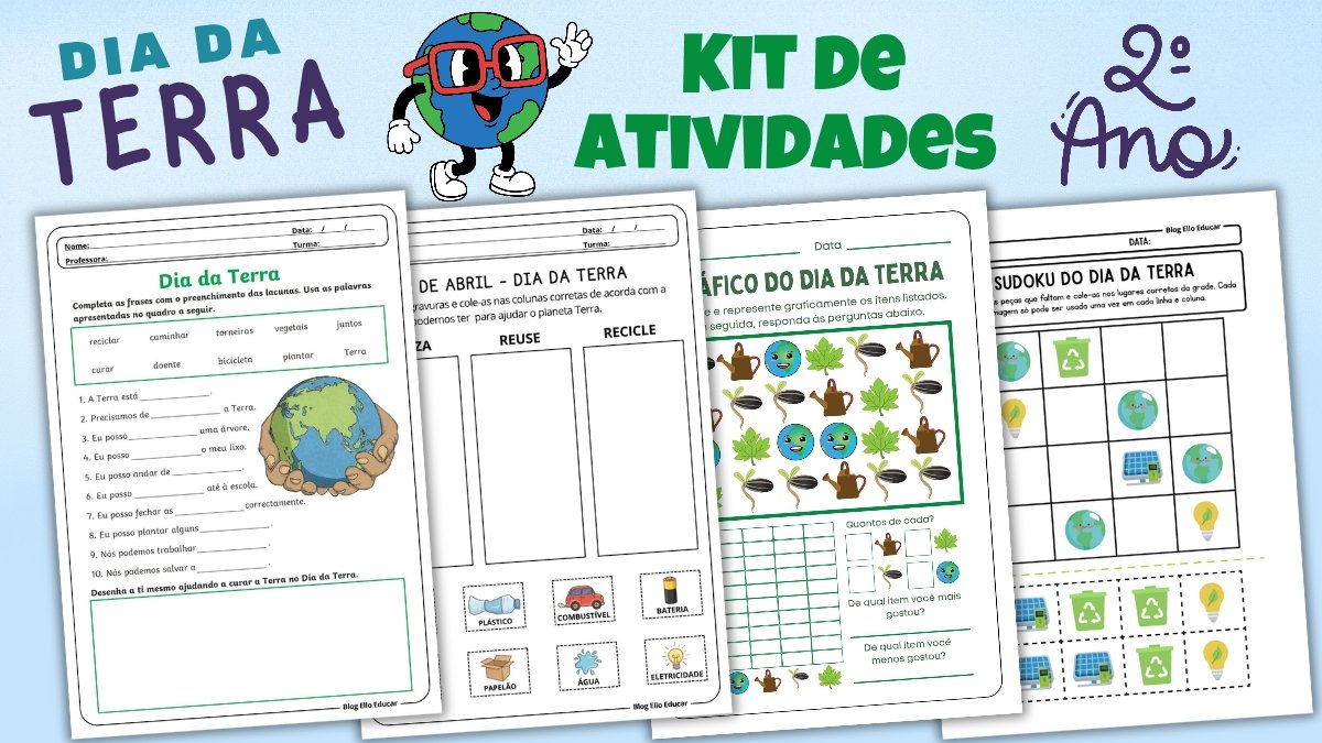 Atividades sobre o Dia da Terra para 2° ano: PDF gratuito para imprimir