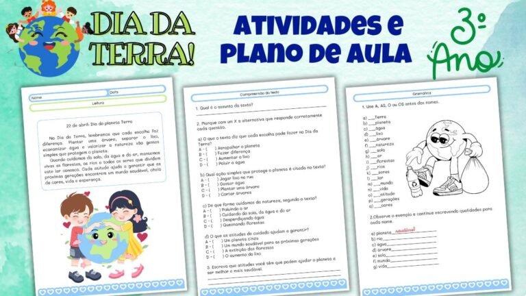 Atividades sobre o Dia da Terra para 3° ano