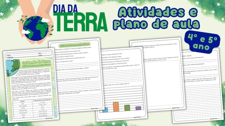 Atividades sobre o dia do Terra para 4° e 5° ano