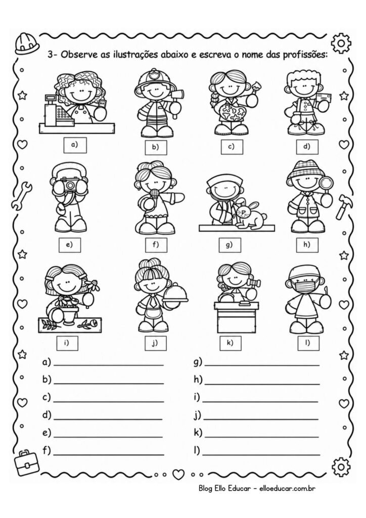 Atividades sobre Dia do Trabalho 2° ano.