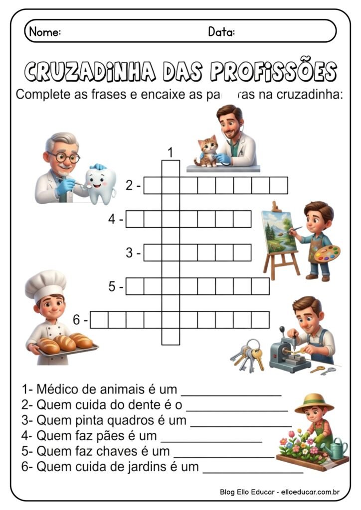 Atividades sobre o dia do trabalho 3° ano