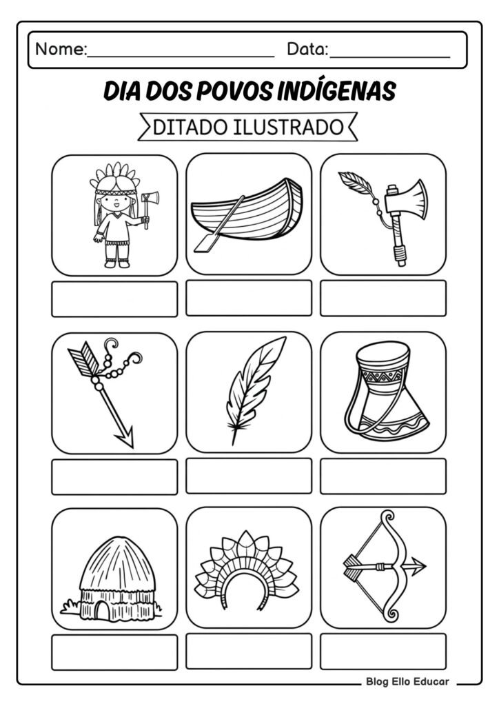 Atividades sobre povos Indígenas 2° ano