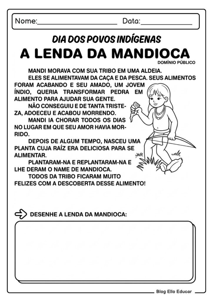 Atividades sobre povos Indígenas 3° ano