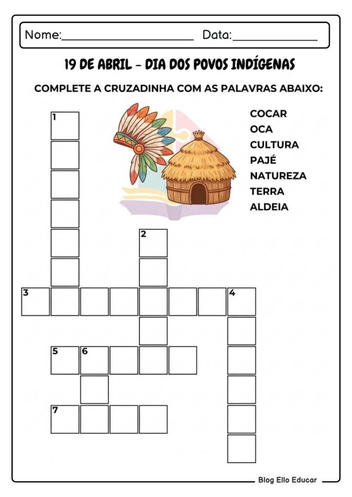 Atividades sobre povos indígenas 1° ano