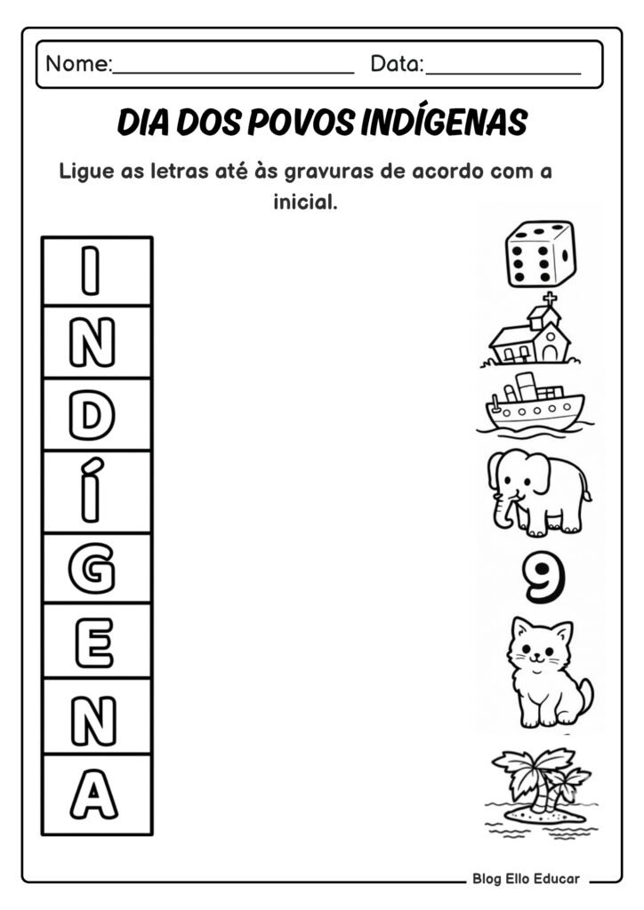 Atividades sobre povos indígenas 1° ano