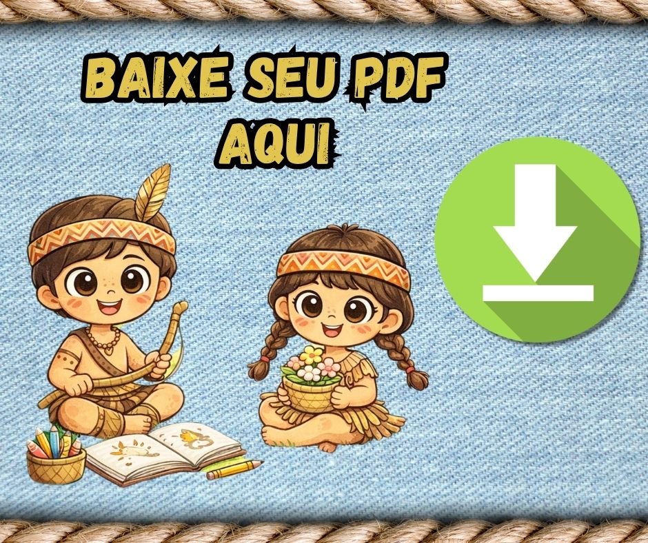 Desenho dos povos indígenas para colorir