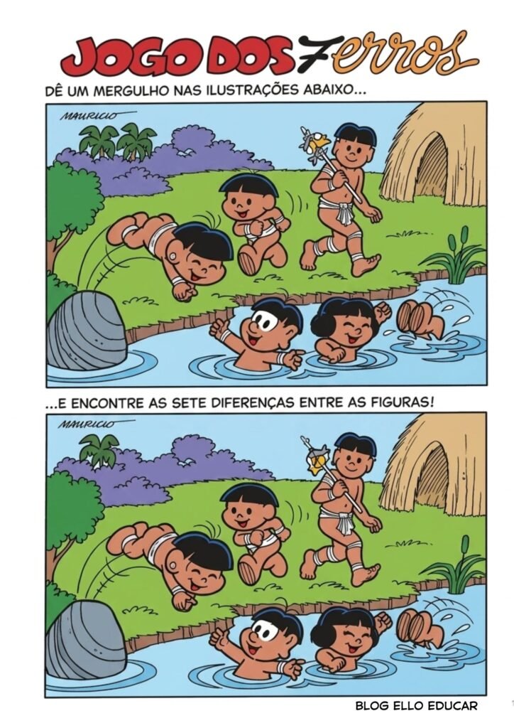 Passatempo Turma da Mônica povos Indígenas