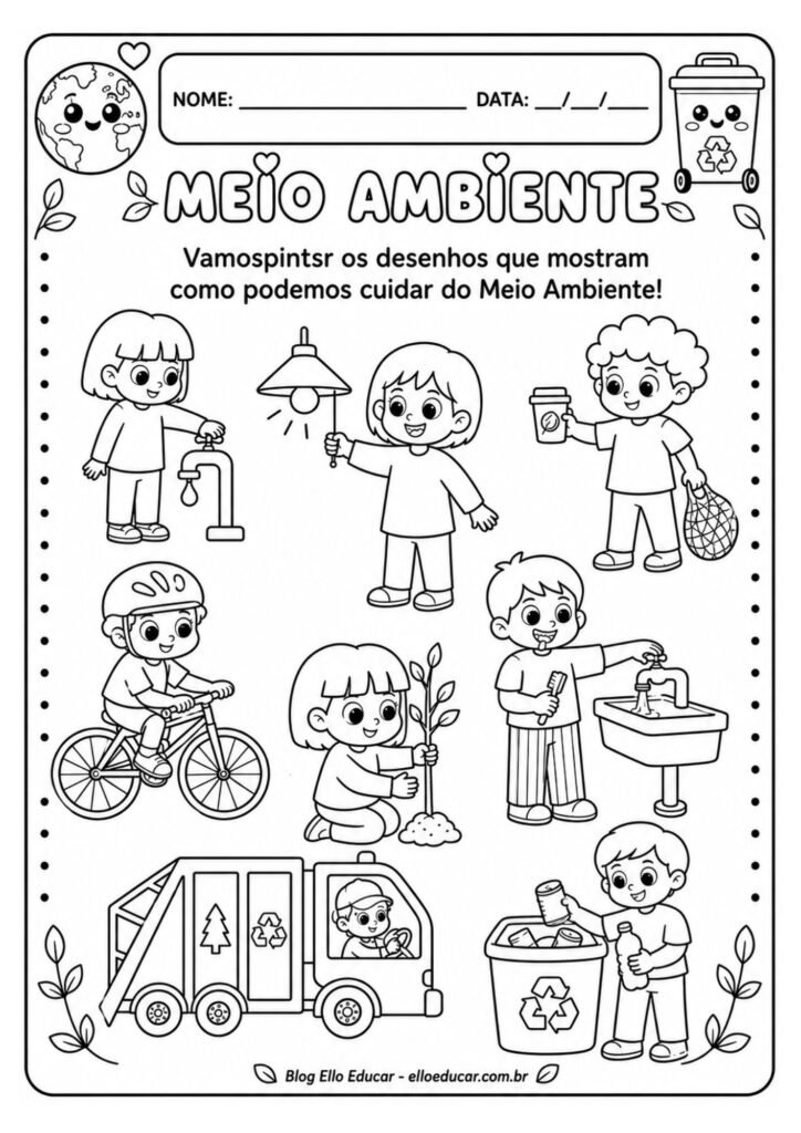 Atividades sobre Meio Ambiente para Educação Infantil