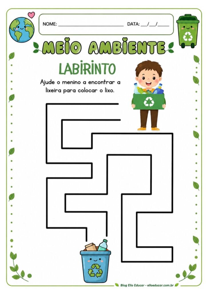 Atividades sobre Meio Ambiente para Educação Infantil