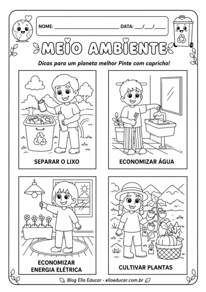 Atividades sobre Meio Ambiente para Educação Infantil