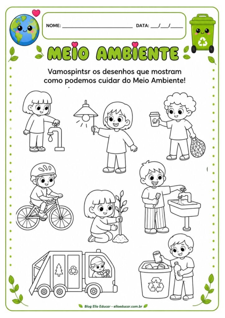 Atividades sobre Meio Ambiente para Educação Infantil