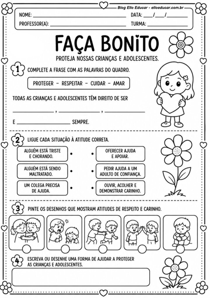 Atividade Faça Bonito para imprimir