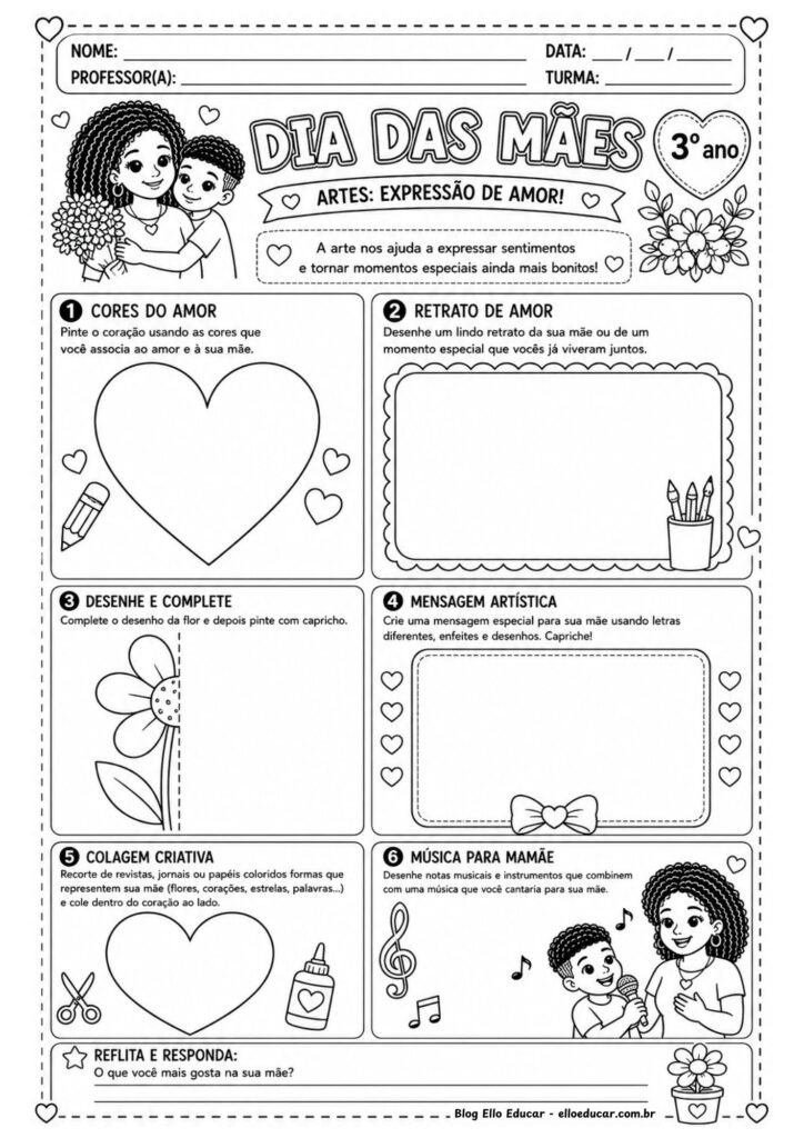 Atividades Dia das Mães 3° ano