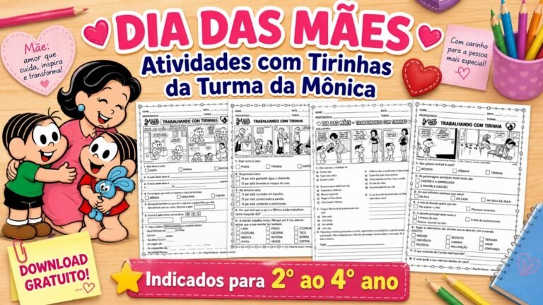 Atividades Dia das Mães com Tirinhas