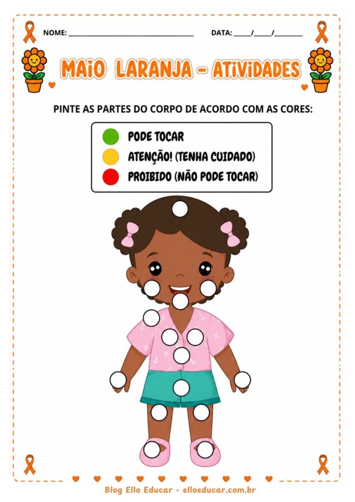 Atividades Semáforo do toque para Educação Infantil