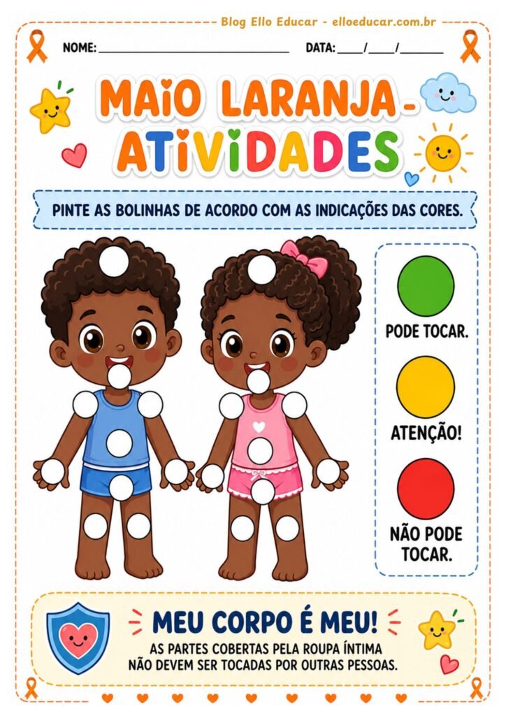 Atividades Semáforo do toque para Educação Infantil