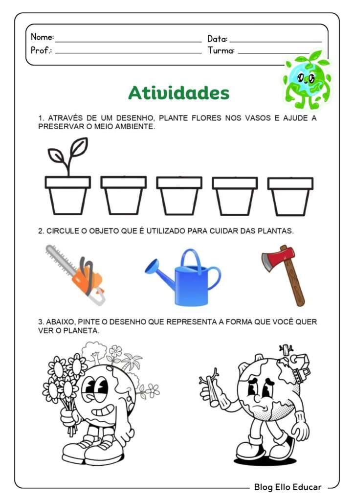 Atividades Semana do Meio Ambiente Educação Infantil