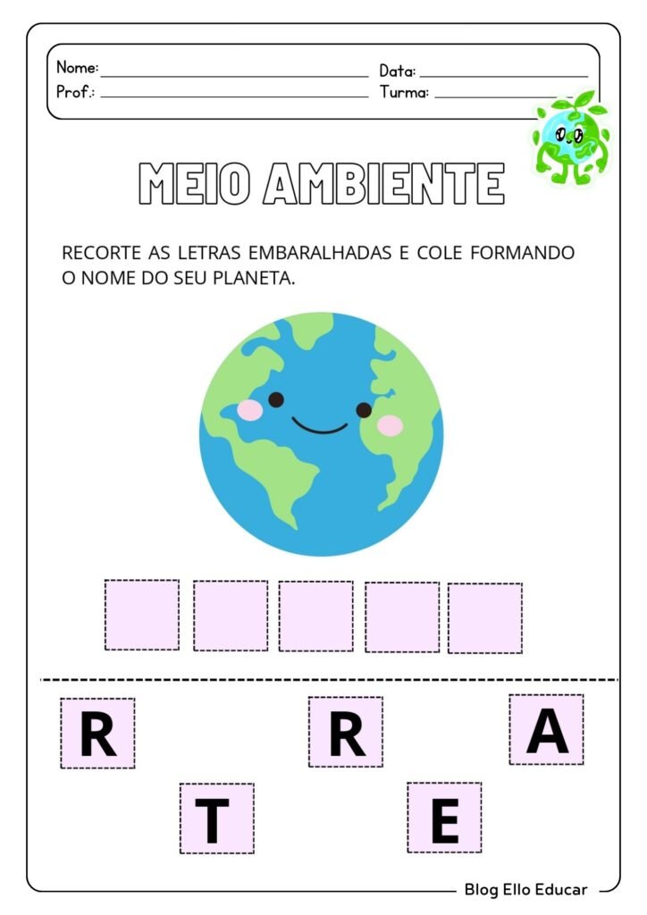Atividades Semana do Meio Ambiente Educação Infantil