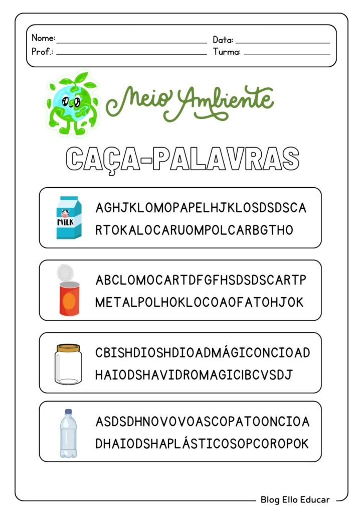 Atividades para Semana do Meio Ambiente para 2º Ano