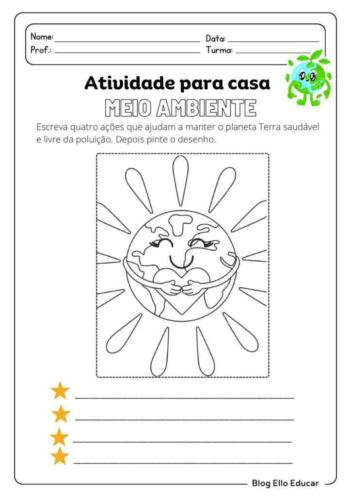 Atividades para Semana do Meio Ambiente para 2º Ano