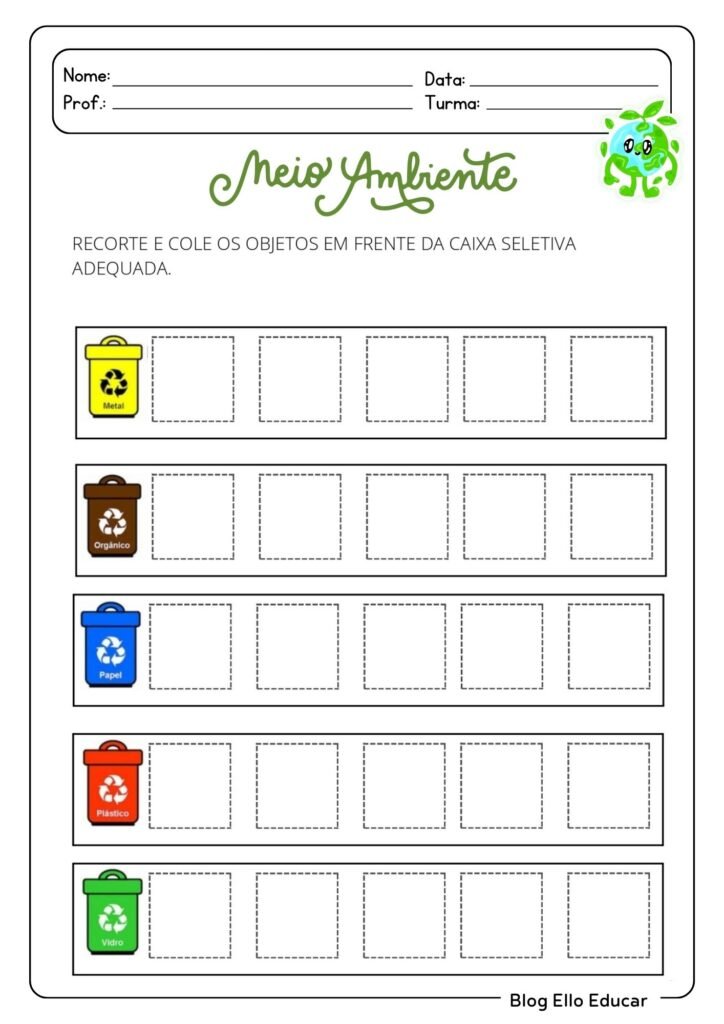 Atividades para Semana do Meio Ambiente para 2º Ano