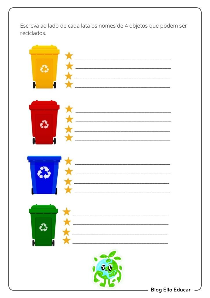Atividades para Semana do Meio Ambiente para 2º Ano