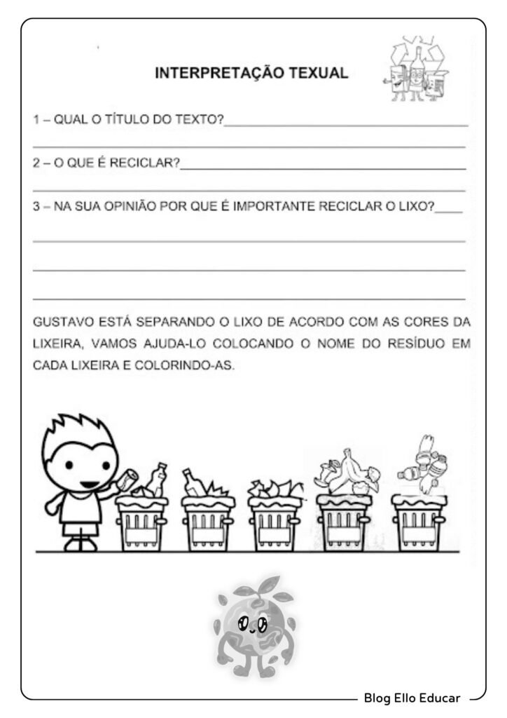Atividades para Semana do Meio Ambiente para 3° ano