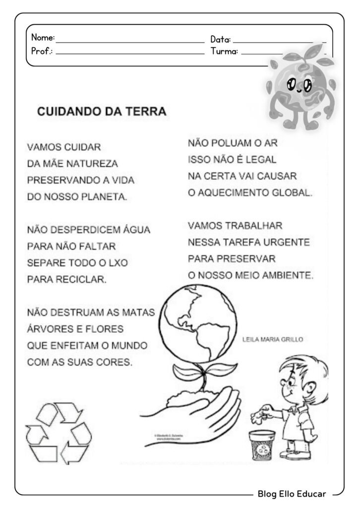Atividades para Semana do Meio Ambiente para 3° ano