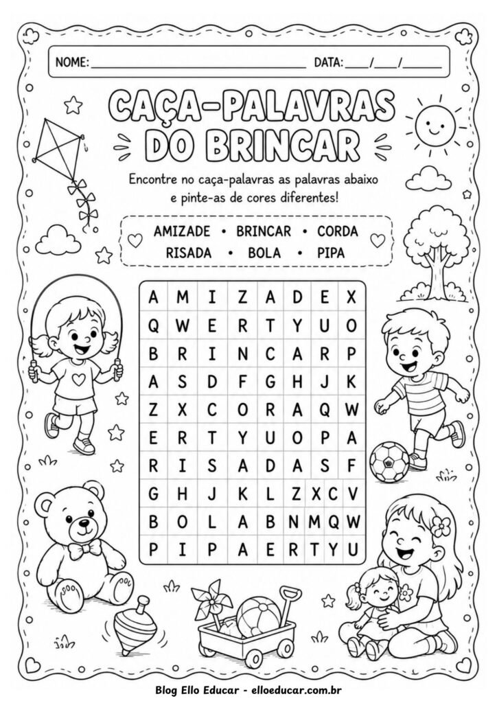 Atividades para a Semana do Brincar