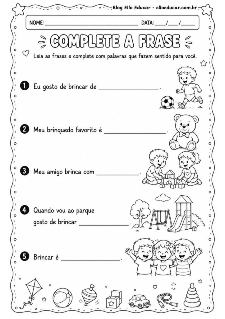 Atividades para a Semana do Brincar