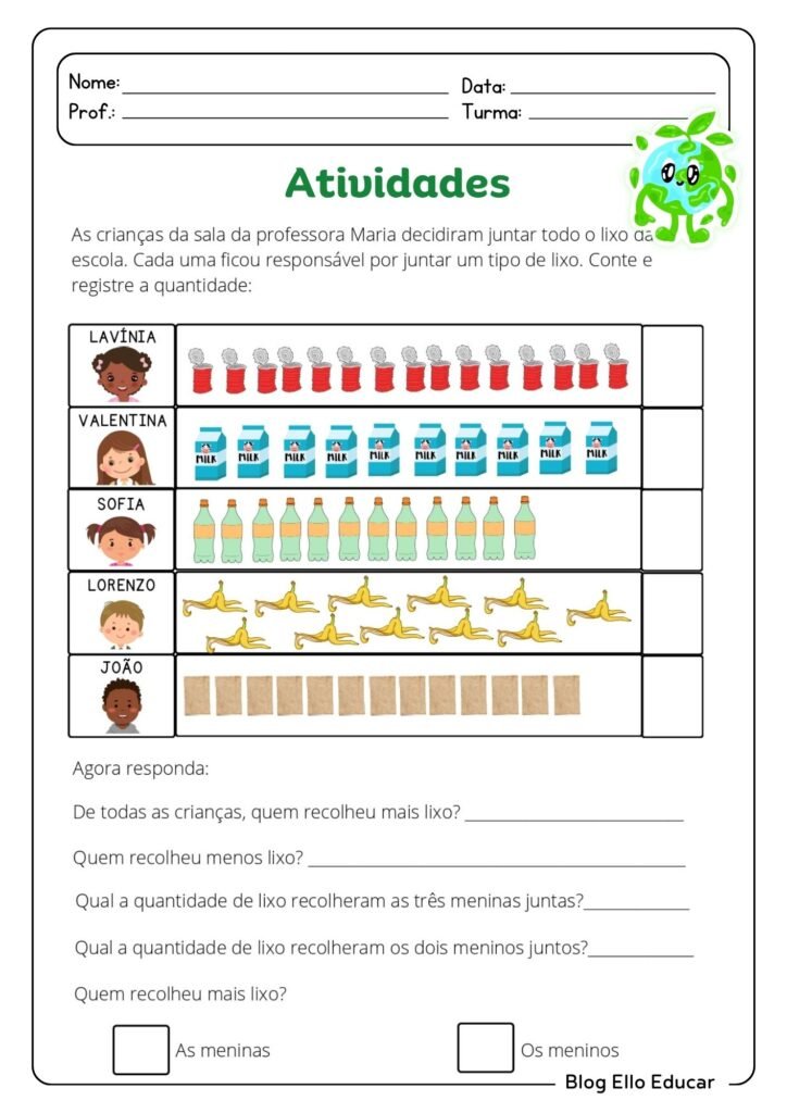 Atividades para a Semana do Meio Ambiente para 1º ano