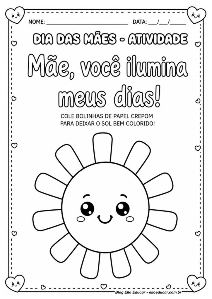 Atividades sobre Dia das Mães para Educação Infantil