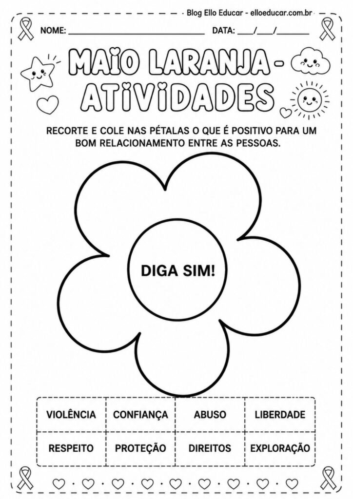 Atividades sobre Maio Laranja 1° e 2° ano