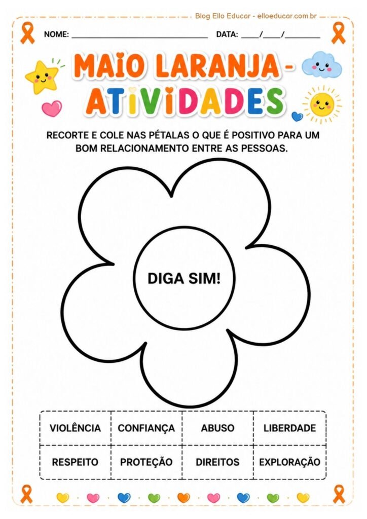 Atividades sobre Maio Laranja 1° e 2° ano
