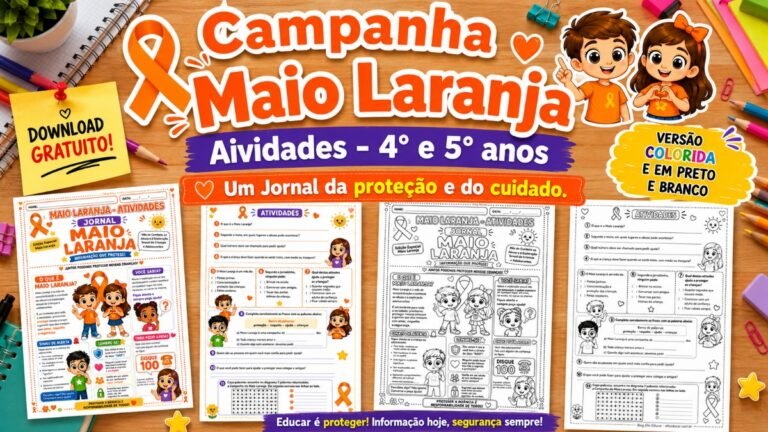 Atividades sobre Maio Laranja 4° e 5° ano