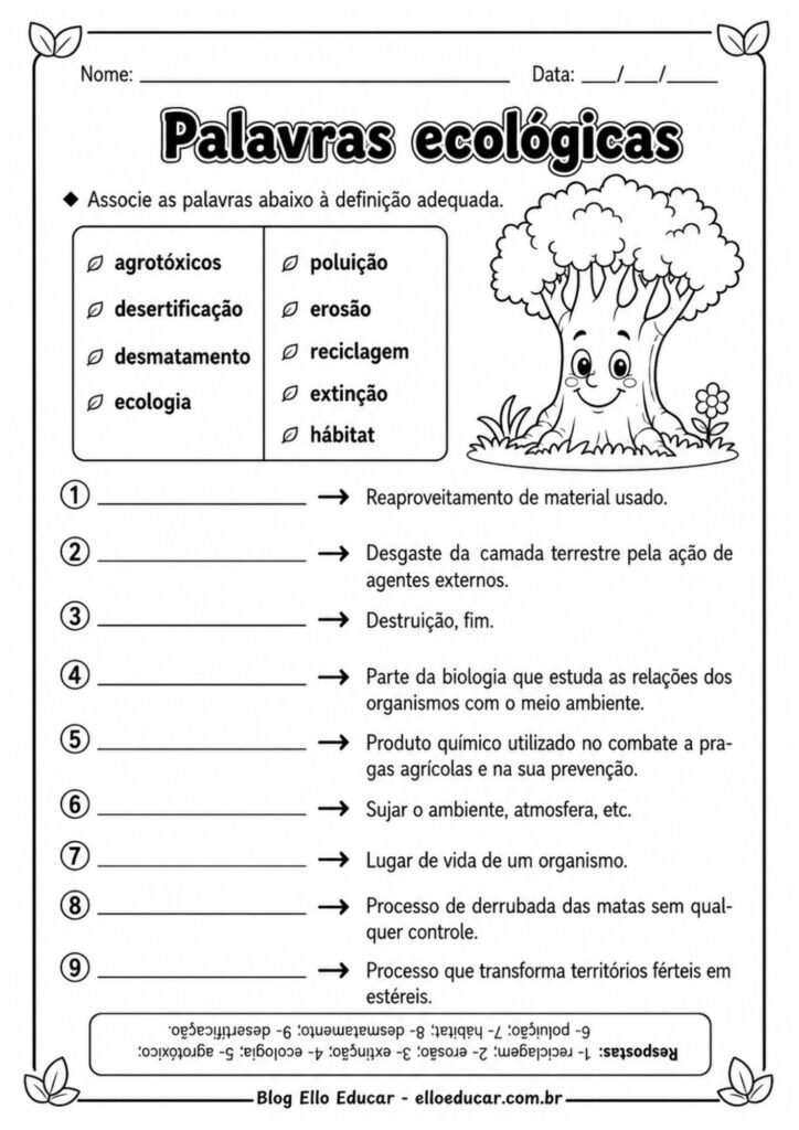 Atividades sobre Meio Ambiente para 5° ano
