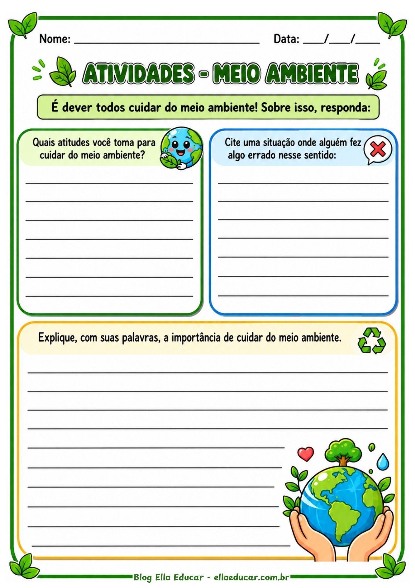 Atividades sobre Meio Ambiente para 5° ano: Livro gratuito em PDF