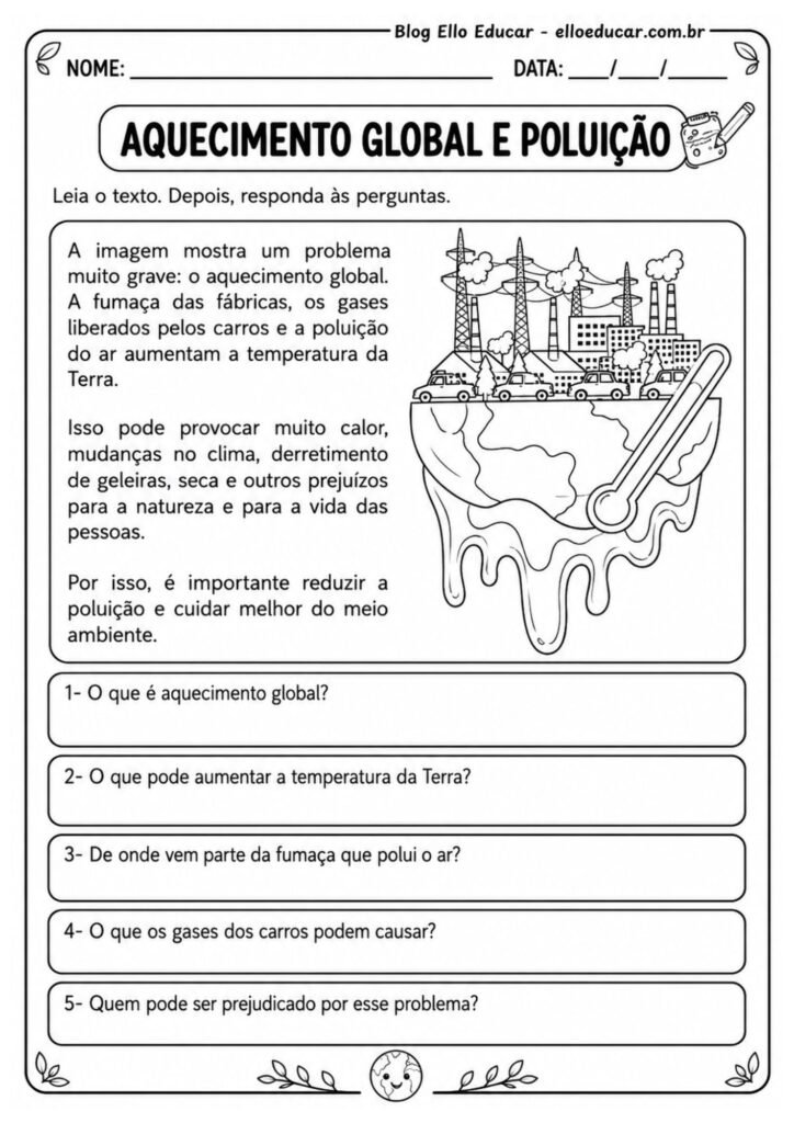 Atividades sobre Meio Ambiente para 5° ano