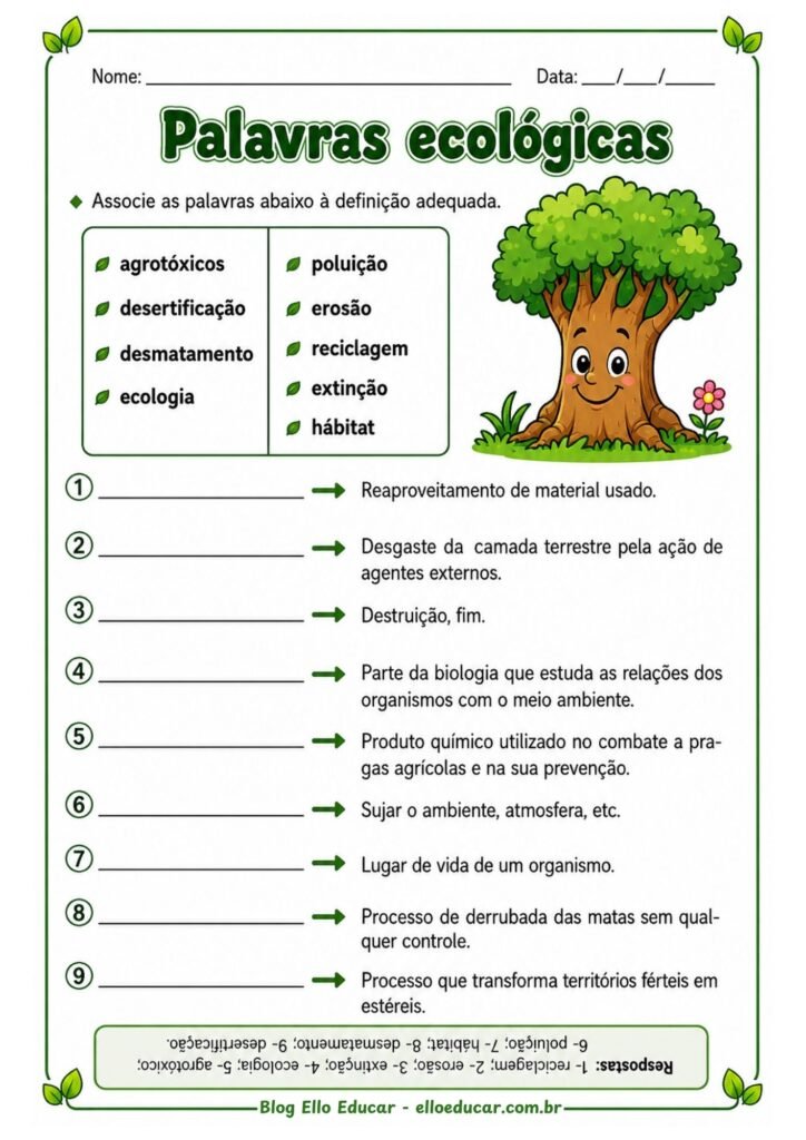 Atividades sobre Meio Ambiente para 5° ano