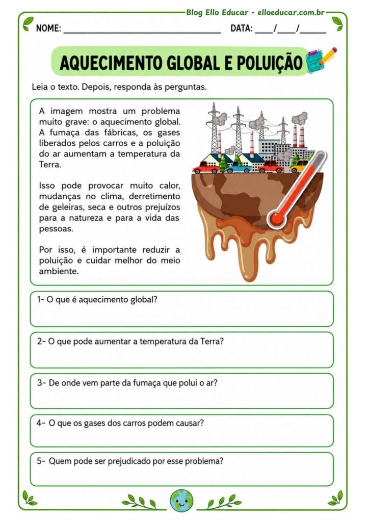 Atividades sobre Meio Ambiente para 5° ano