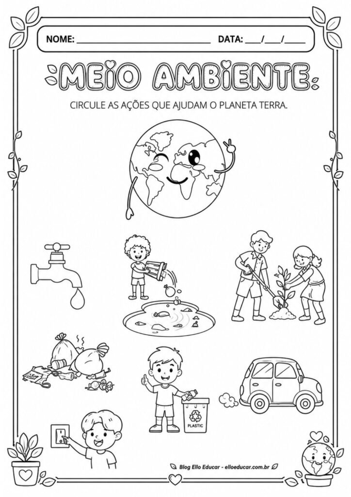 Atividades sobre Meio Ambiente para Educação Infantil