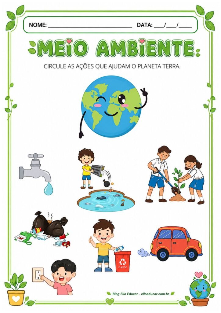 Atividades sobre Meio Ambiente para Educação Infantil
