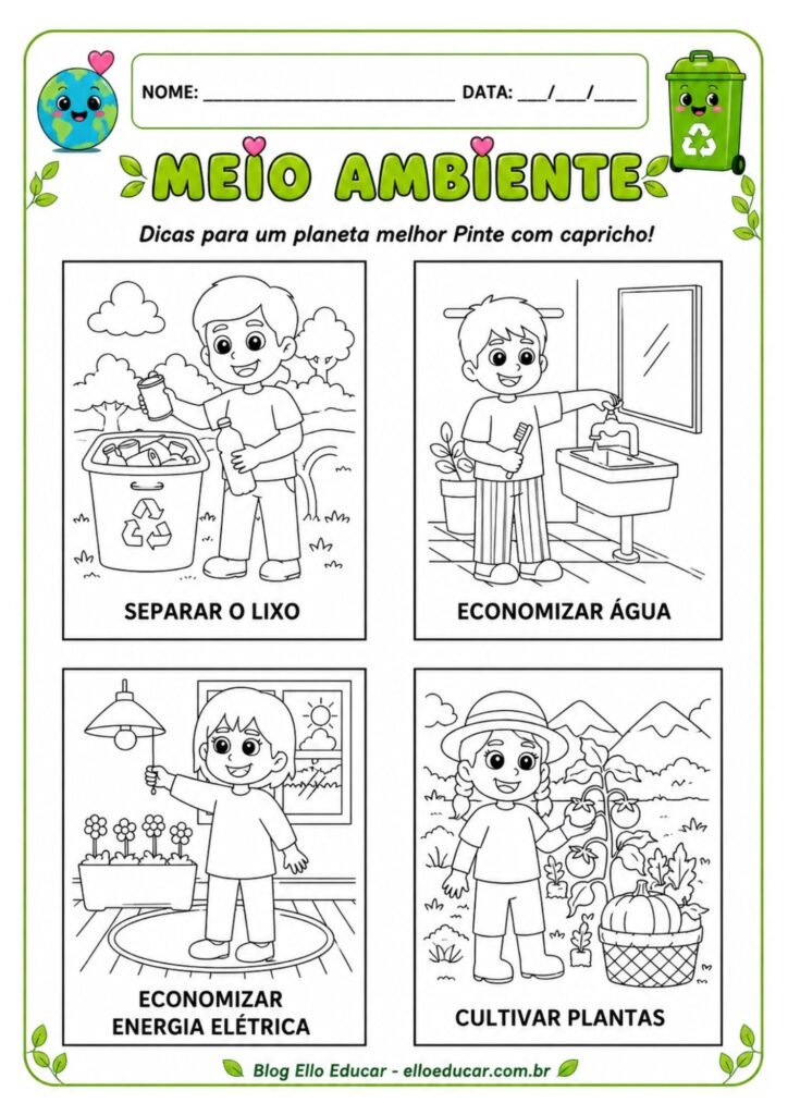 Atividades sobre Meio Ambiente para Educação Infantil