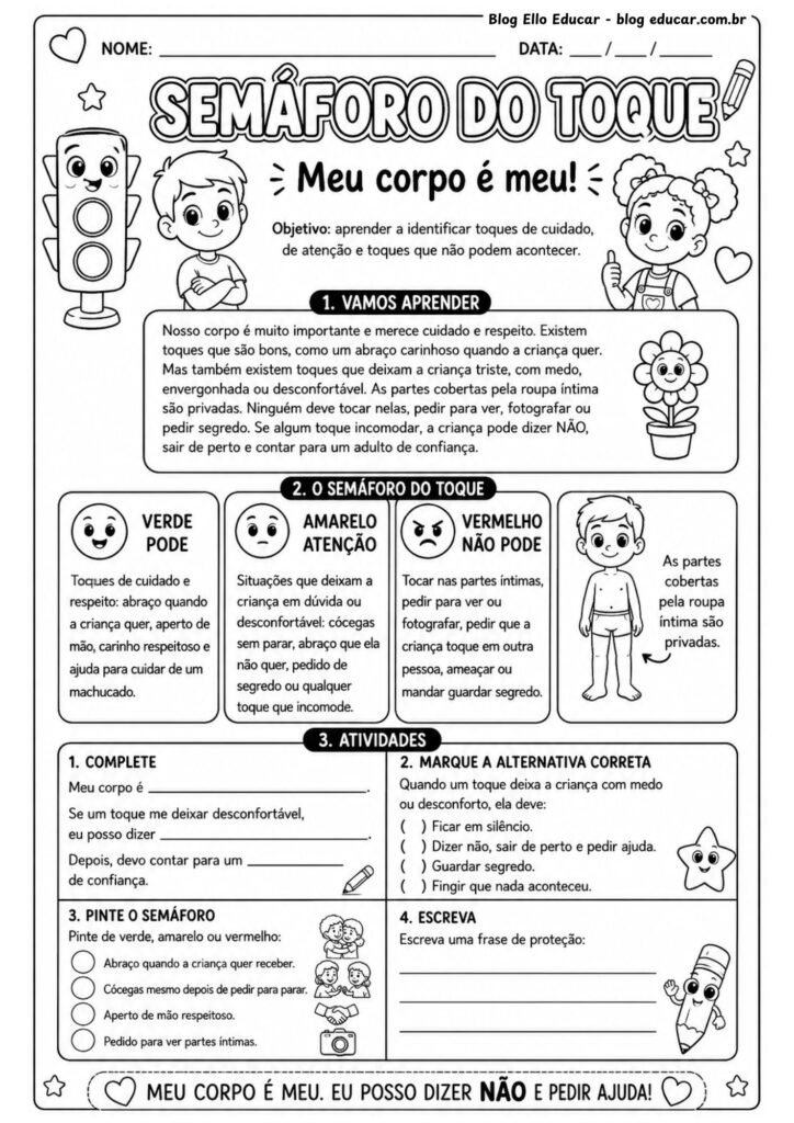 Atividades sobre Semáforo do Toque