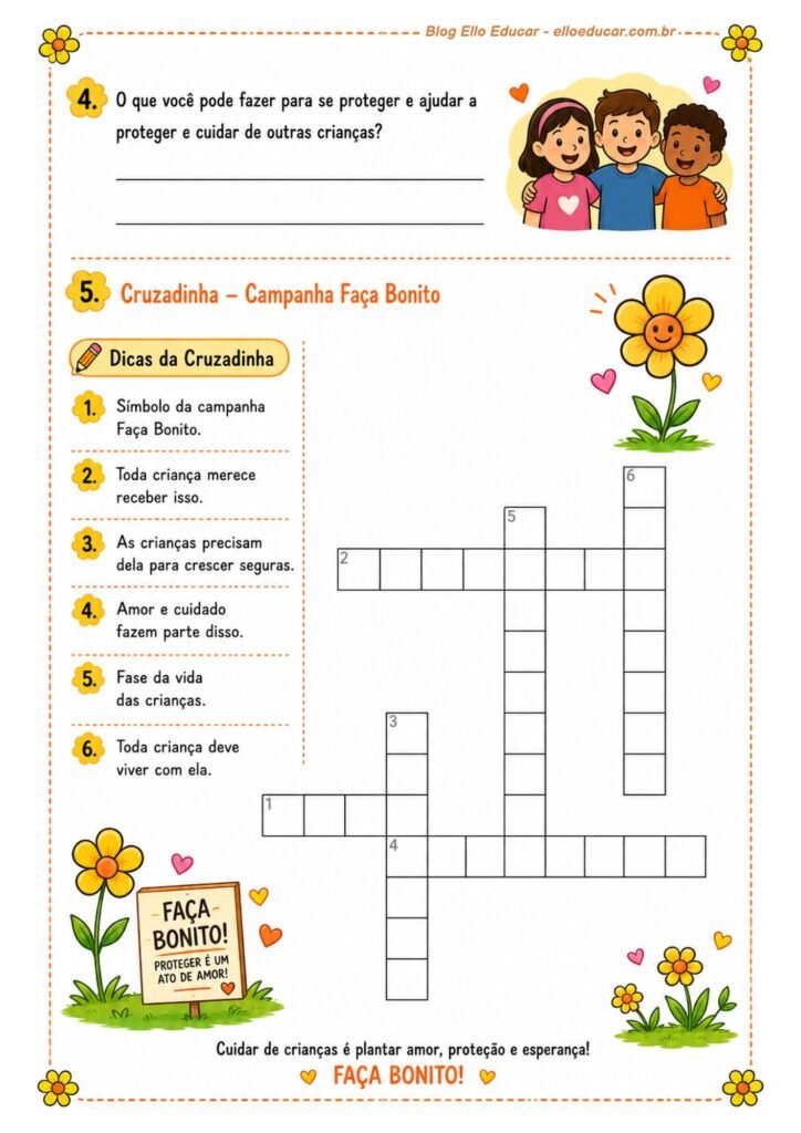 Atividades sobre a Campanha Faça Bonito