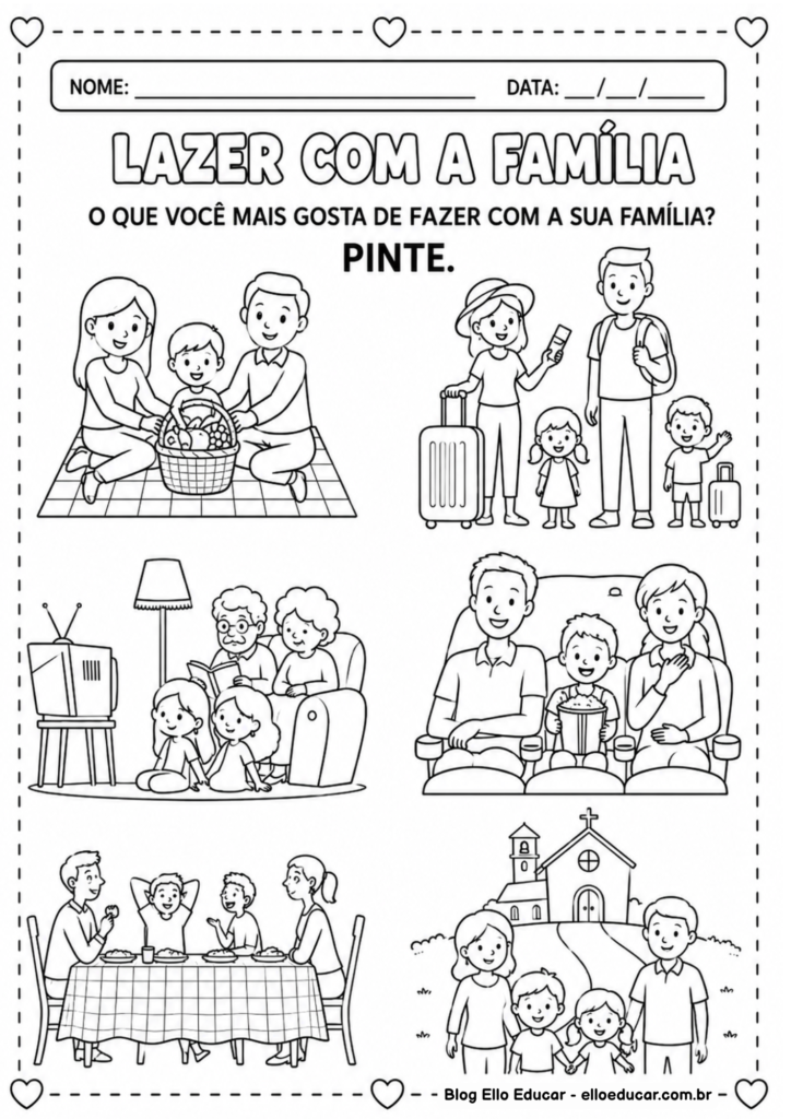 Atividades sobre família para Educação Infantil